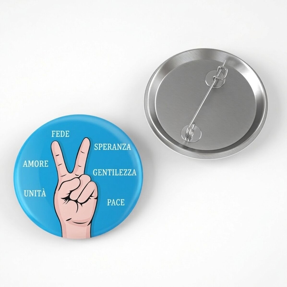 Spilla personalizzata con scritta - Peace