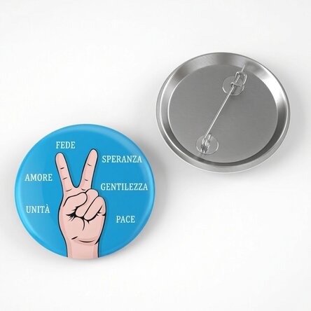 Spilla personalizzata con scritta - Peace