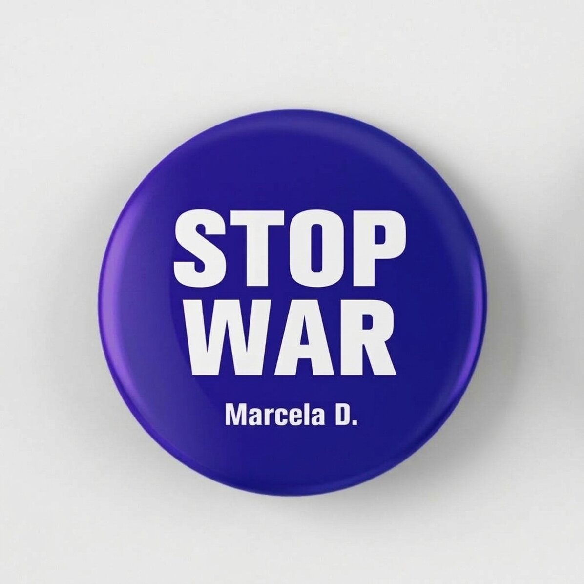 Spilla personalizzata con nome - STOP WAR