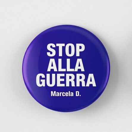 Spilla personalizzata con nome - STOP WAR