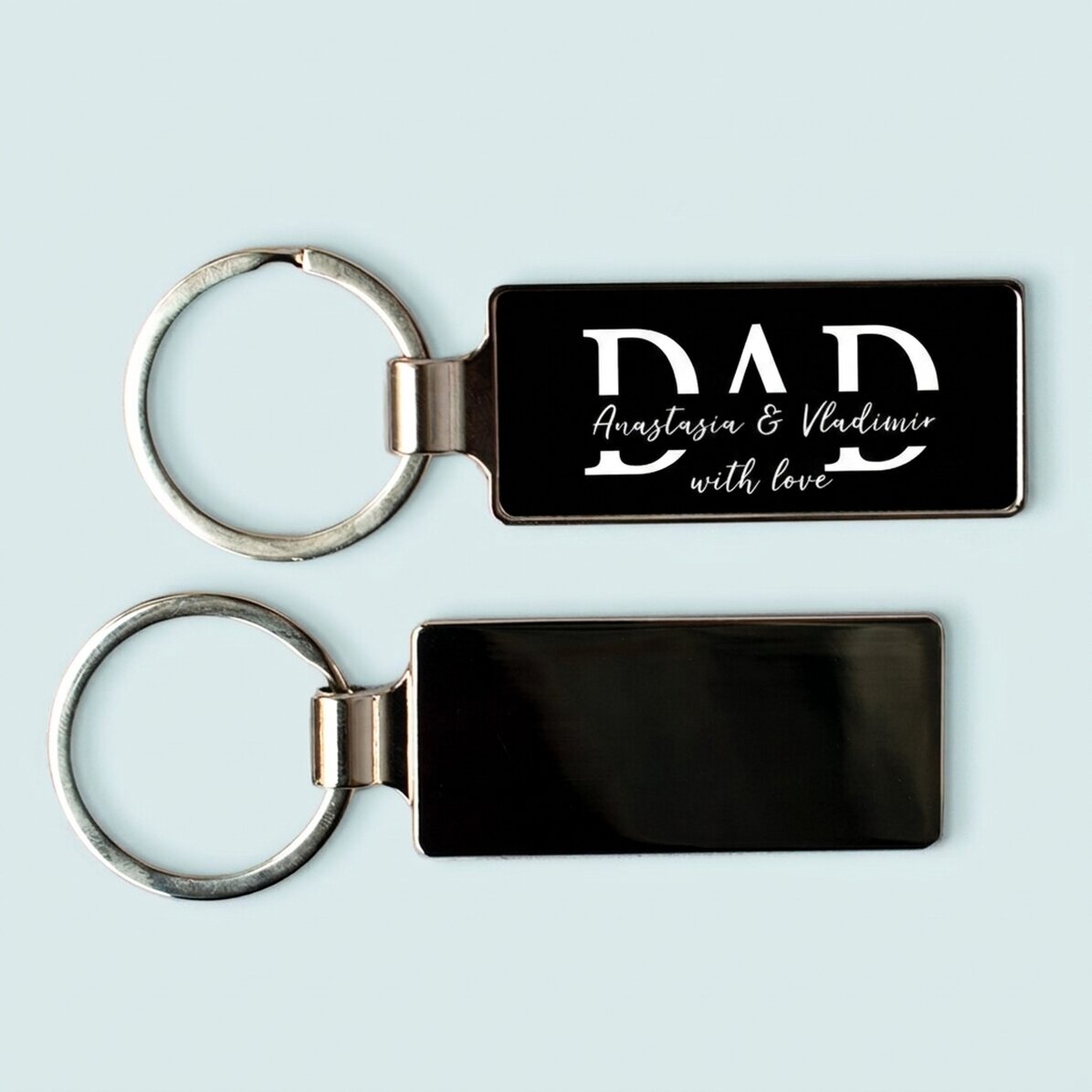 Portachiavi personalizzato con un messaggio per papà