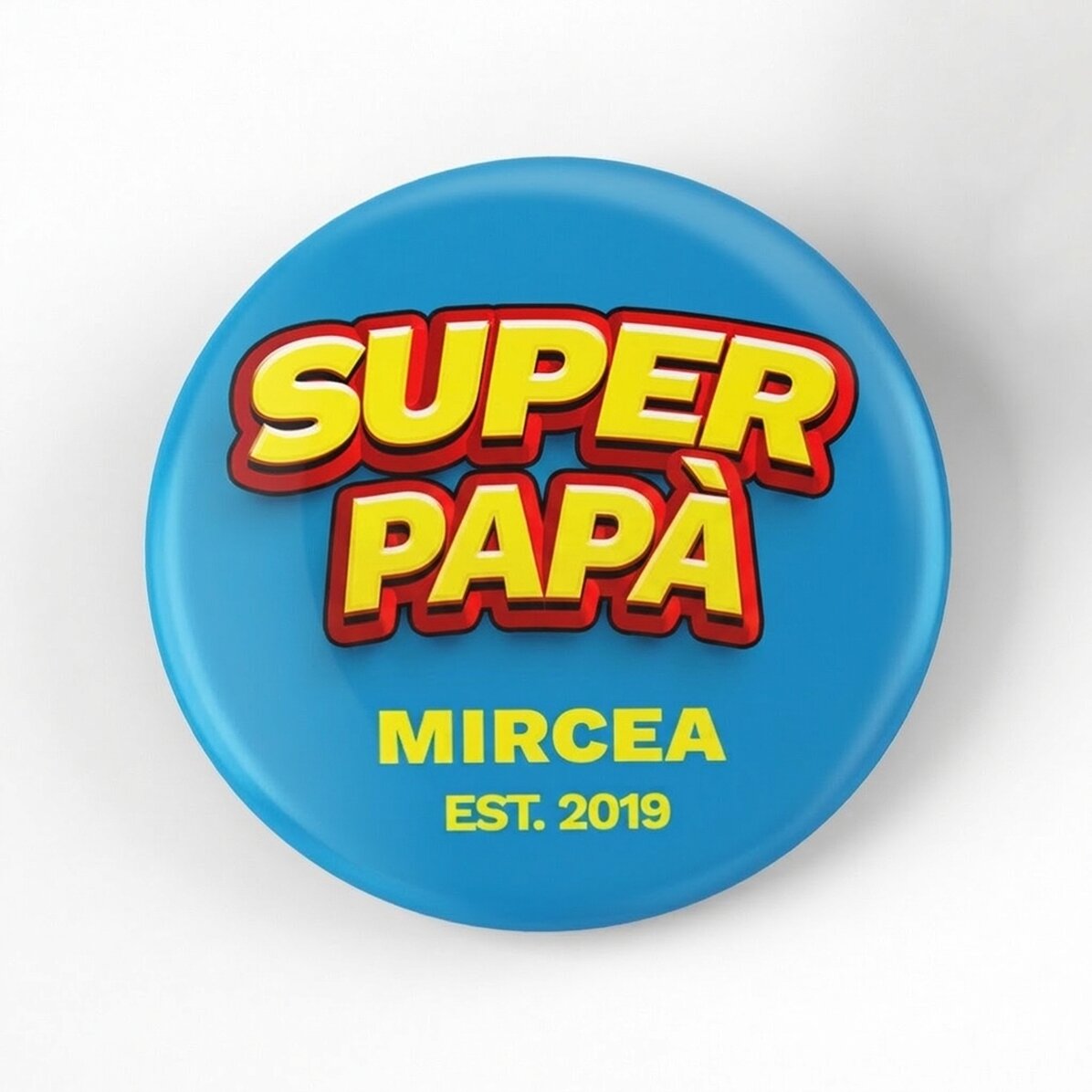 Spilla personalizzata con scritta - Super Papà
