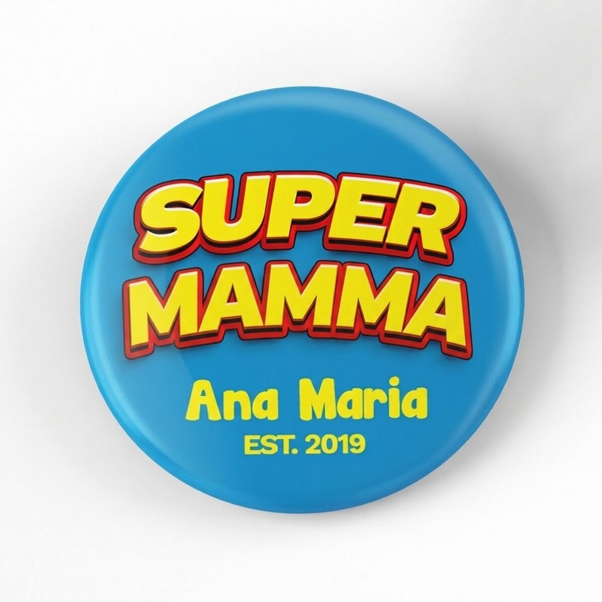 Spilla personalizzata con scritta - Super Mamma