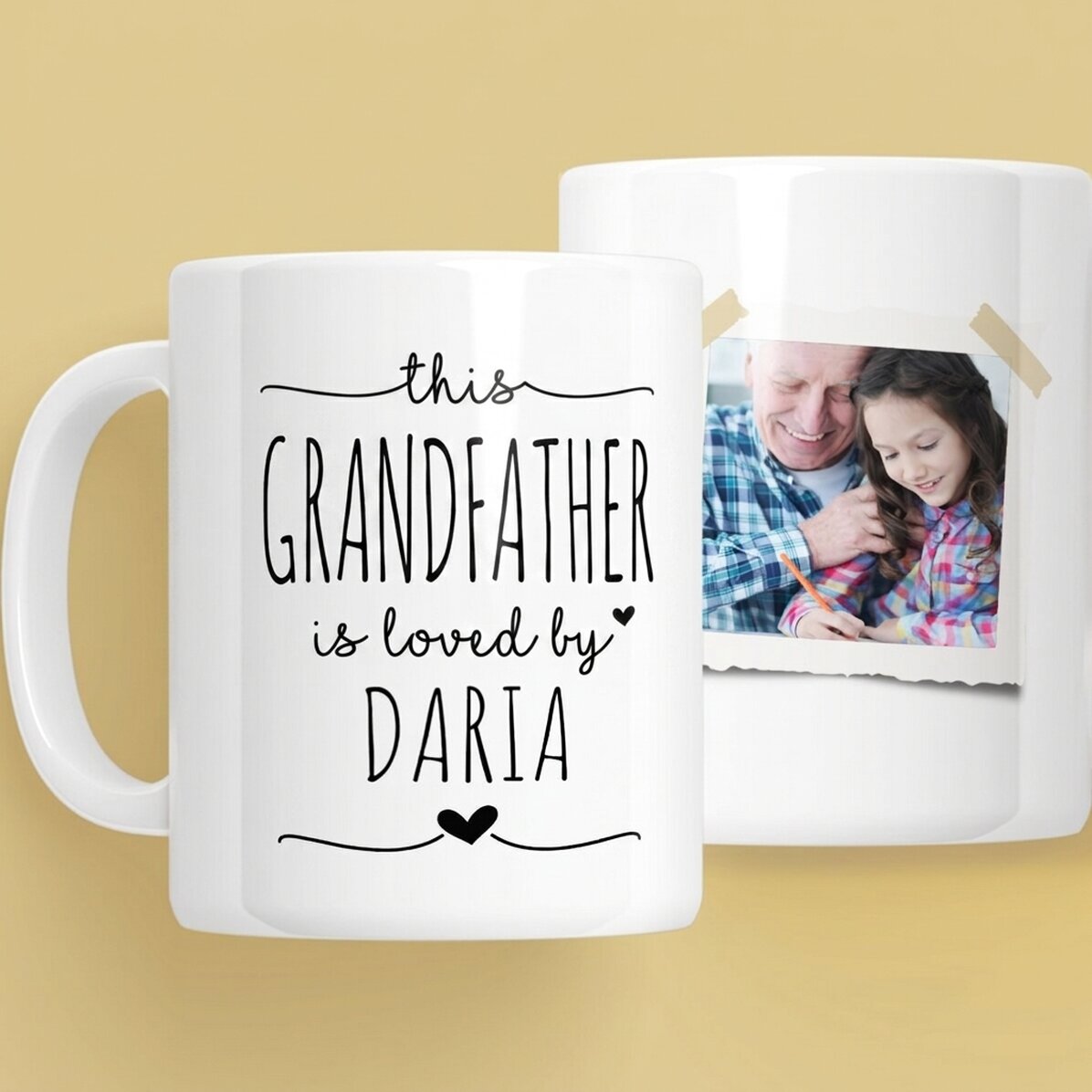 Tazza personalizzata con testo e foto - Amato nonno