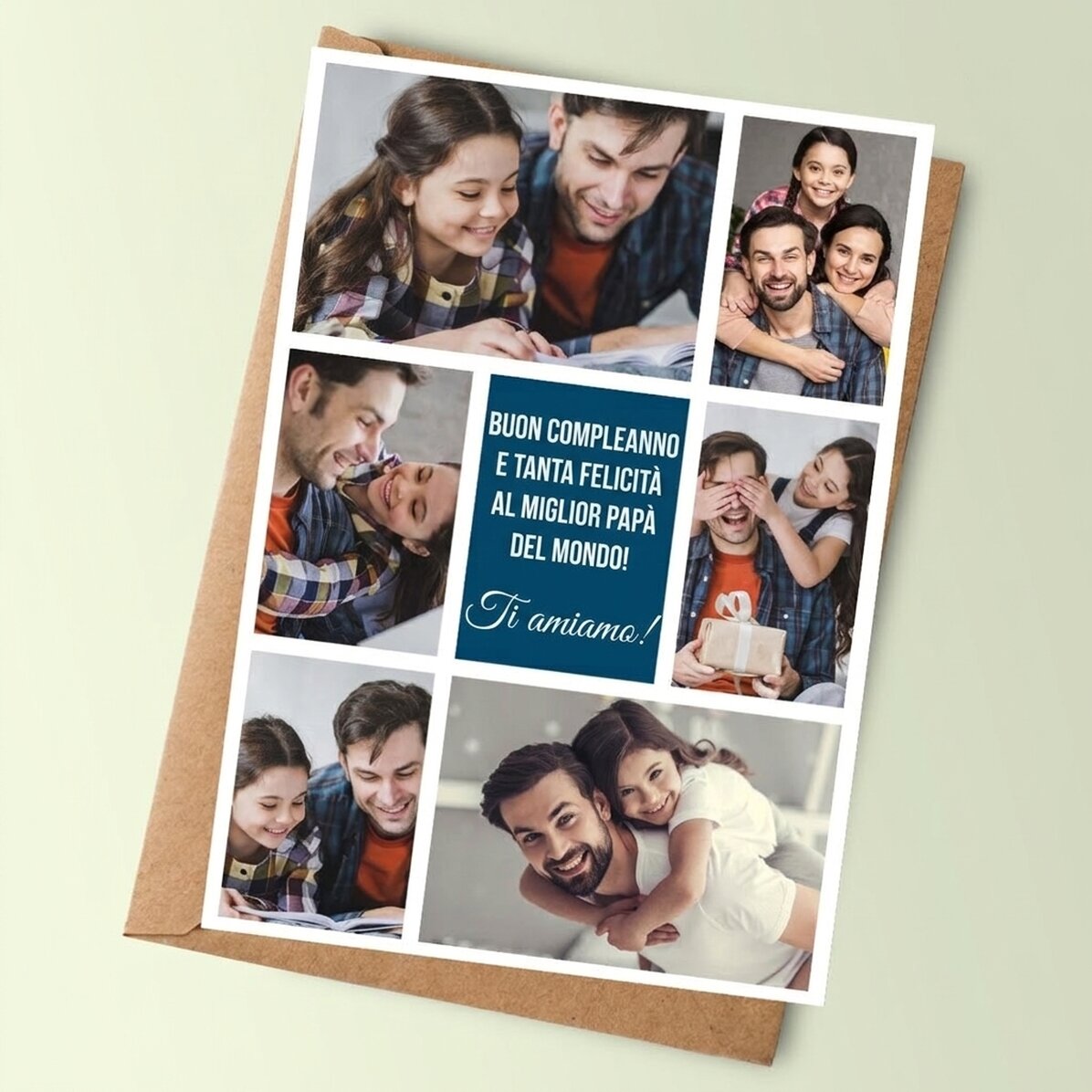 Biglietto personalizzato con foto e messaggio - Con affetto