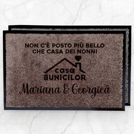Tappetino d'ingresso personalizzato con scritta - La casa dei nonni