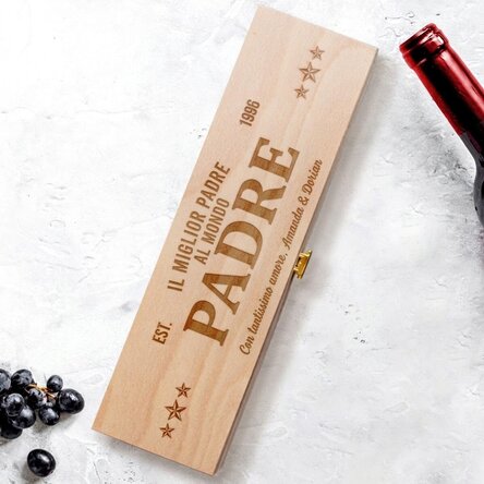 Scatola per vino personalizzata con messaggio - The best