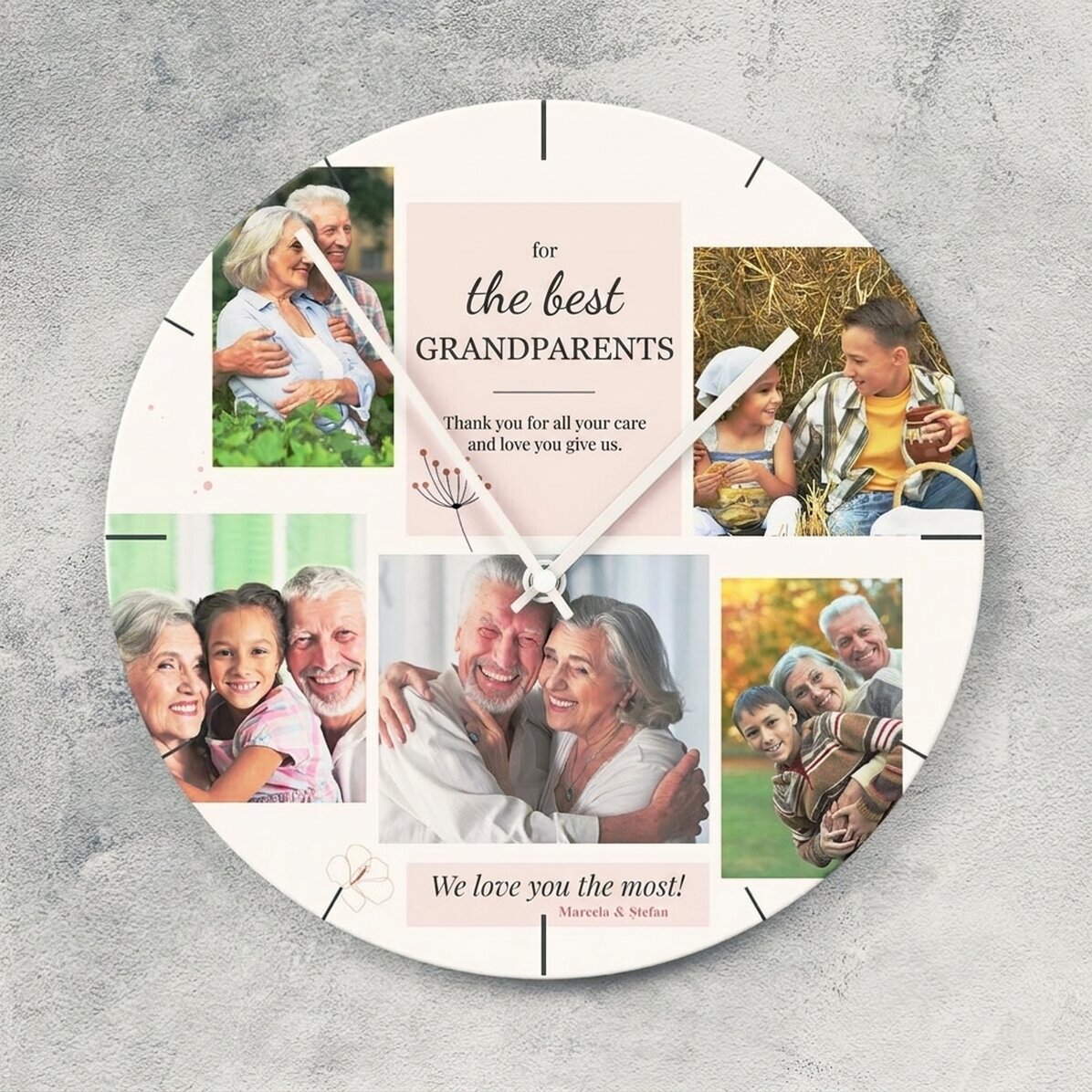 Orologio personalizzato con 5 foto - I migliori nonni