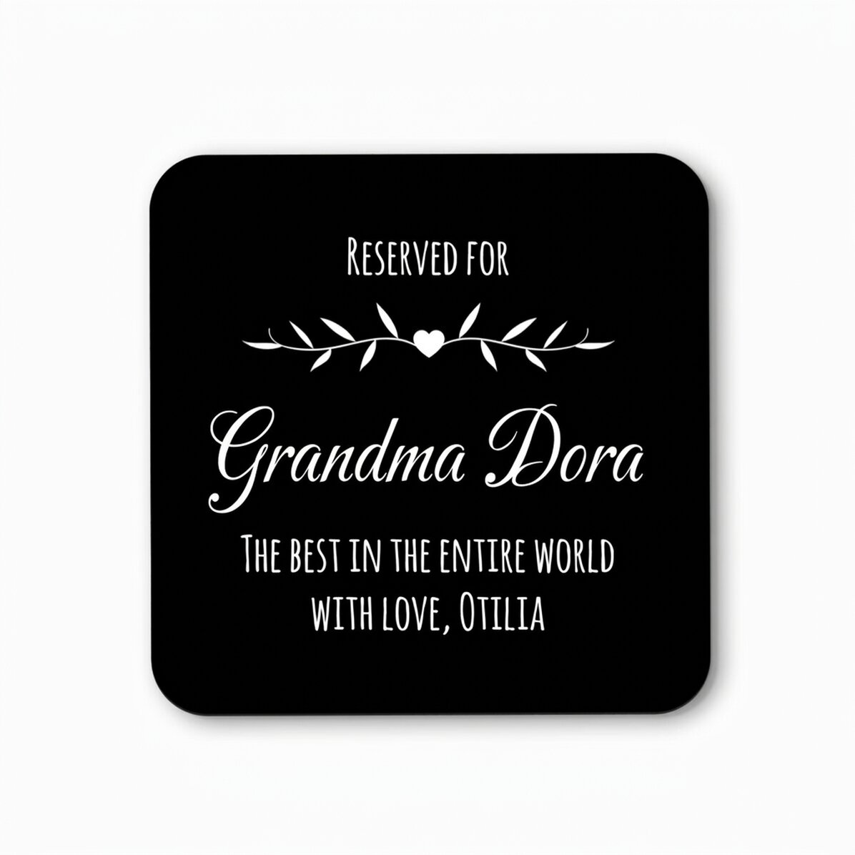 Portabicchiere personalizzato con scritta - Riservato