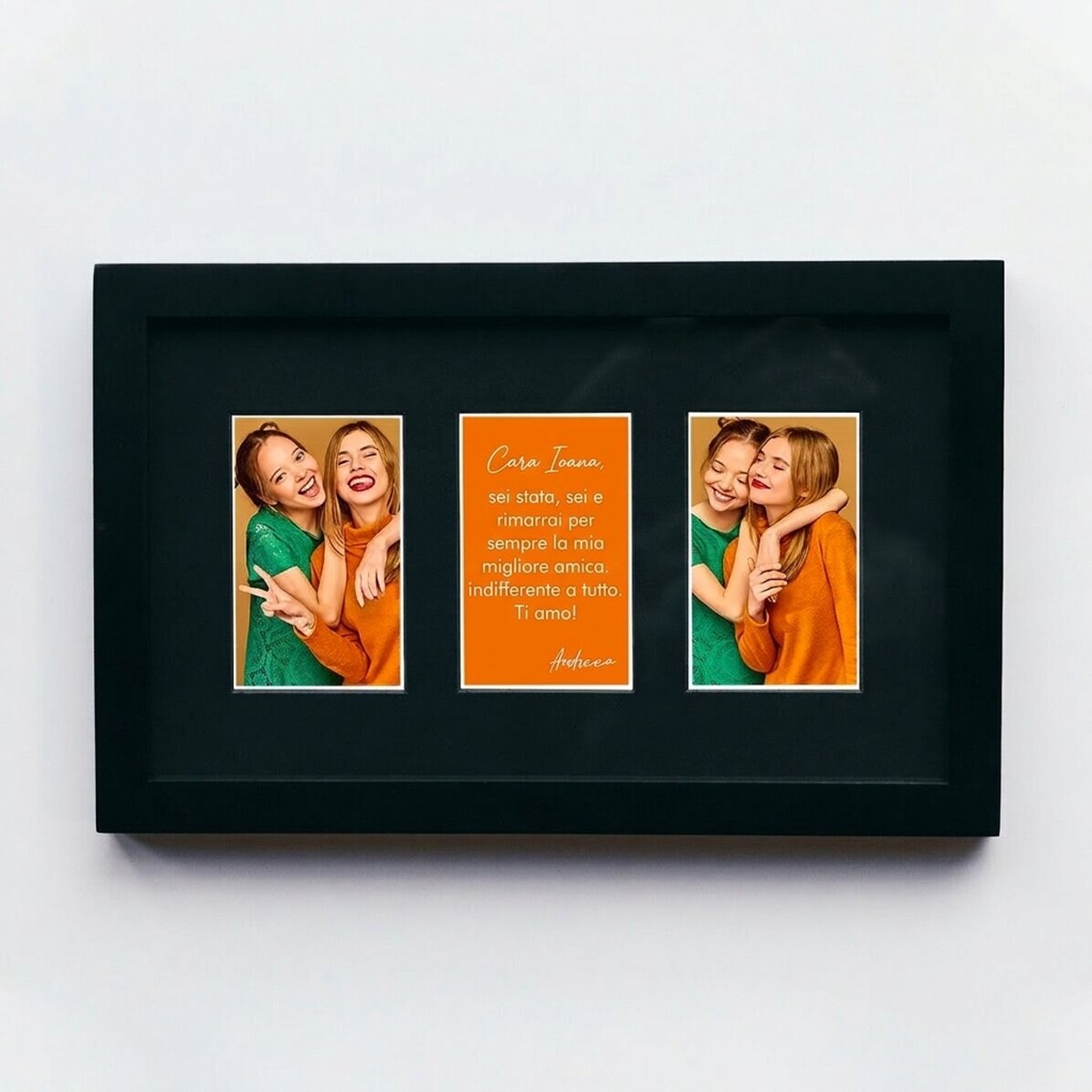 Quadro personalizzato con 2 foto e un messaggio