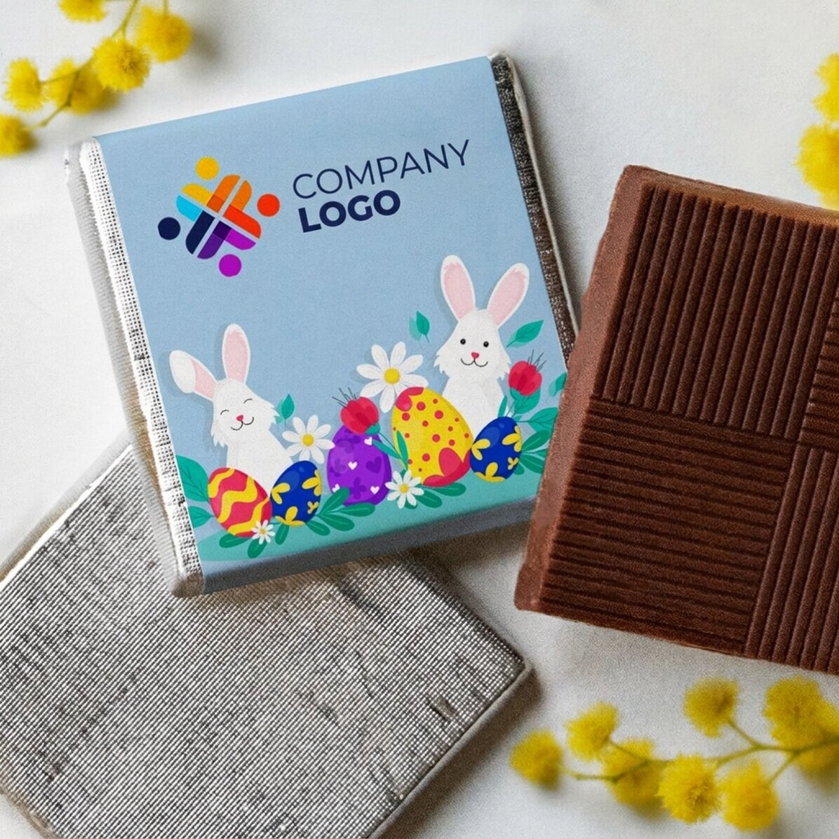 Mini cioccolatino personalizzato con logo - Buona Pasqua