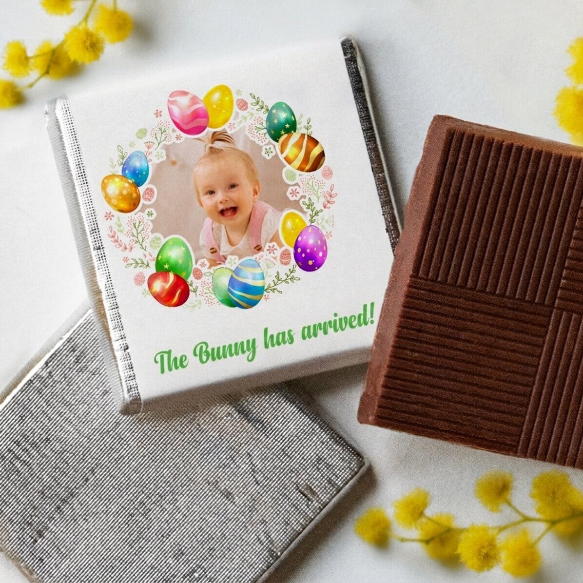 Mini cioccolatino personalizzato con foto e testo - Buona Pasqua