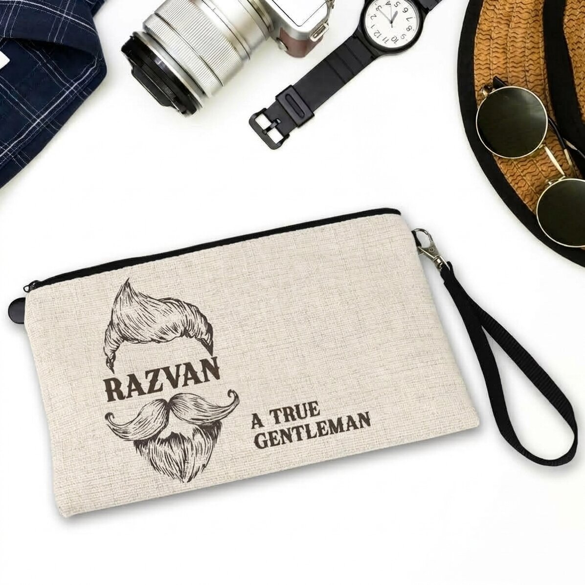 Set di accessori da uomo personalizzato con scritta - Gentleman