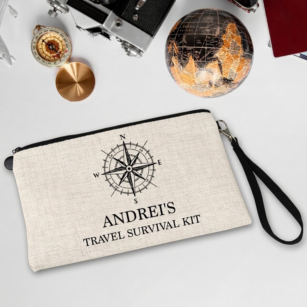 Set di accessori da uomo personalizzato con scritta - Kit di sopravvivenza da viaggio