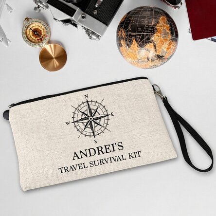 Set di accessori da uomo personalizzato con scritta - Kit di sopravvivenza da viaggio