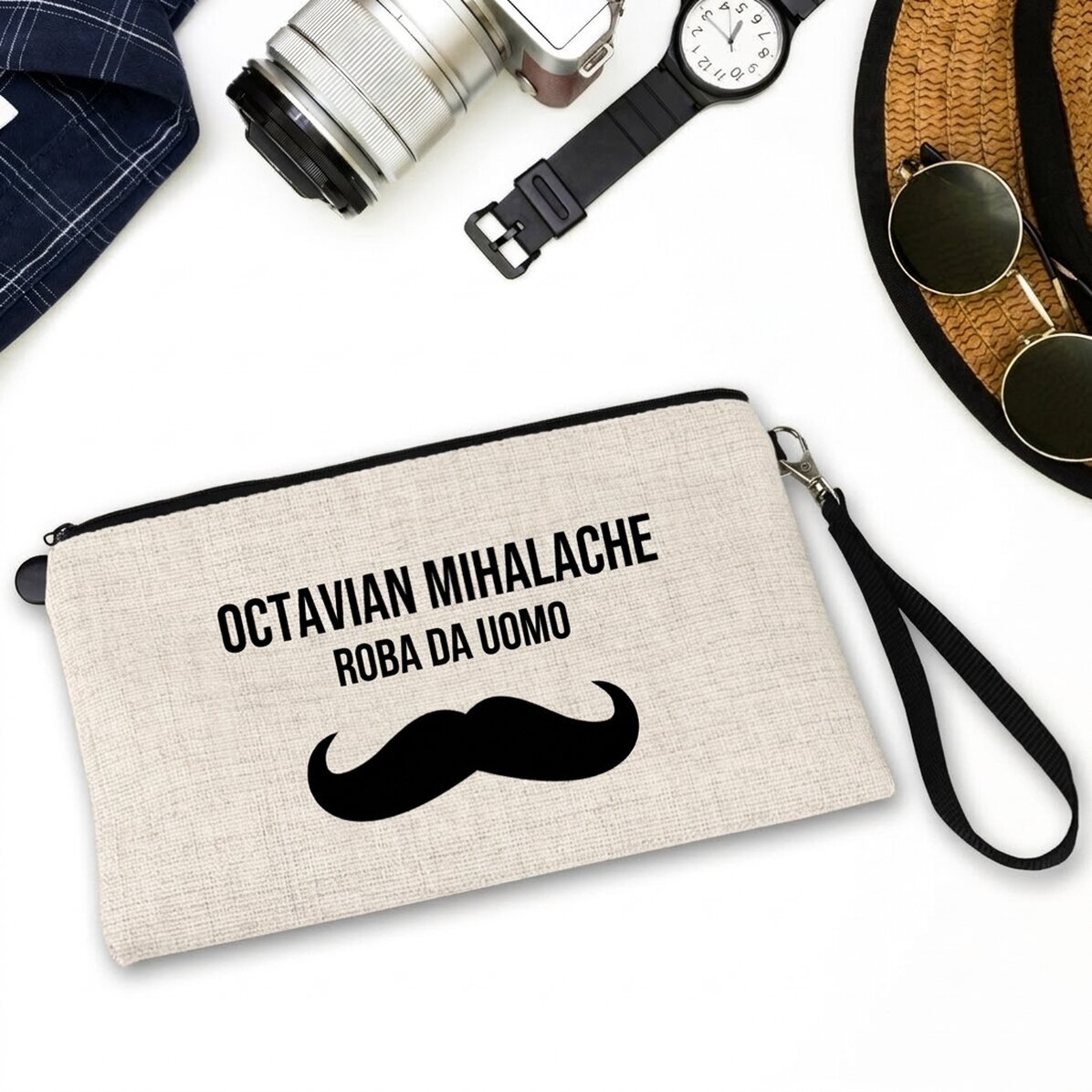 Set di accessori da uomo personalizzato con scritta - Moustache