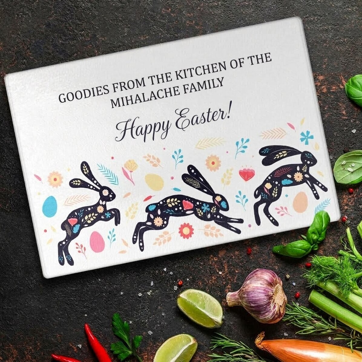 Tritavetro personalizzato con scritta - Buona Pasqua!