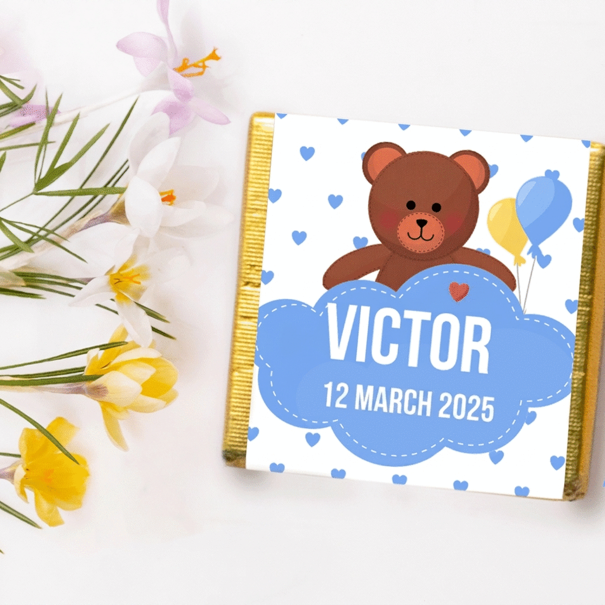 Mini cioccolatino personalizzato - Bomboniera per il battesimo