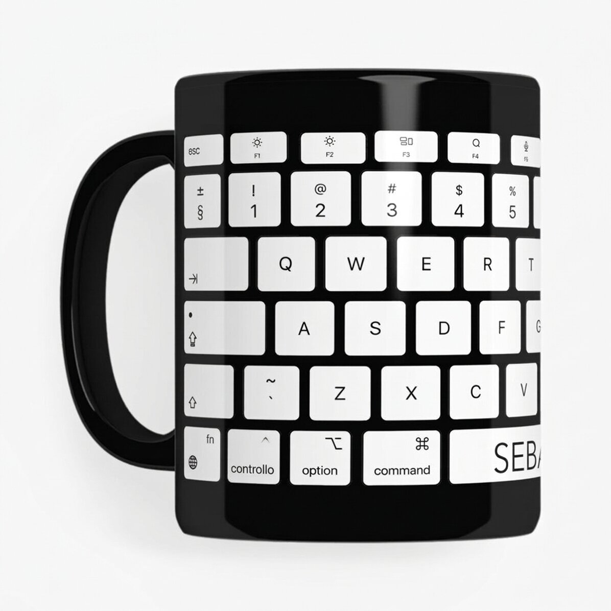 Tazza nera personalizzata con scritta per programmatori e impiegati