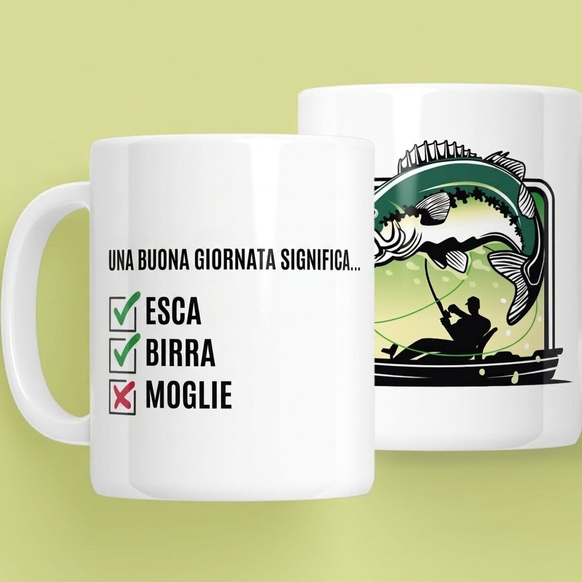Tazza personalizzata con scritta - Giornata del pescatore