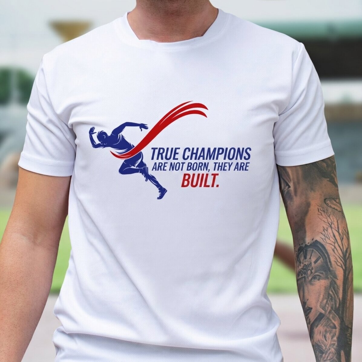 Maglietta sportiva personalizzata con scritta - I campioni