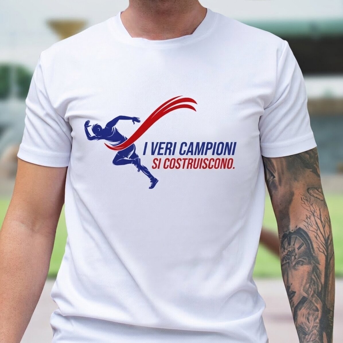 Maglietta sportiva personalizzata con scritta - I campioni