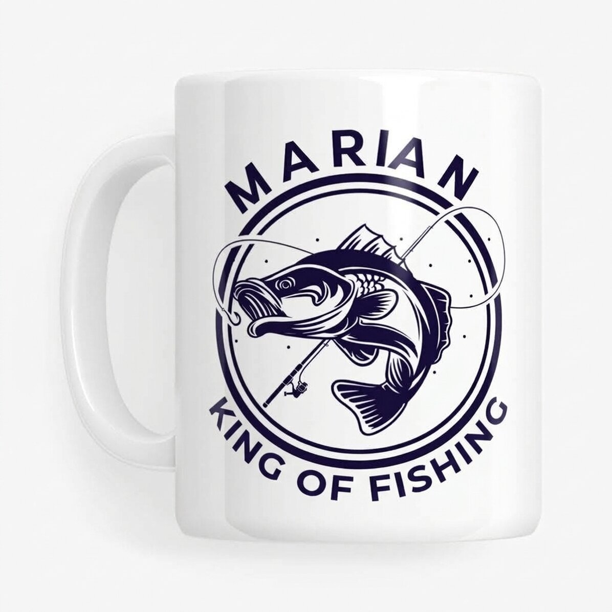 Tazza personalizzata con testo e nome - Il re della pesca