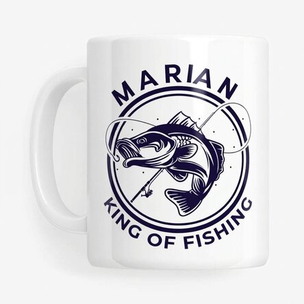 Tazza personalizzata con testo e nome - Il re della pesca