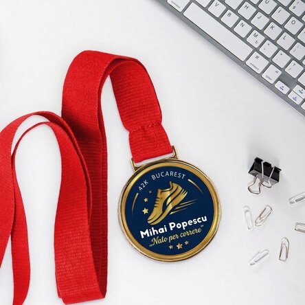 Medaglia personalizzata con scritta per corridori