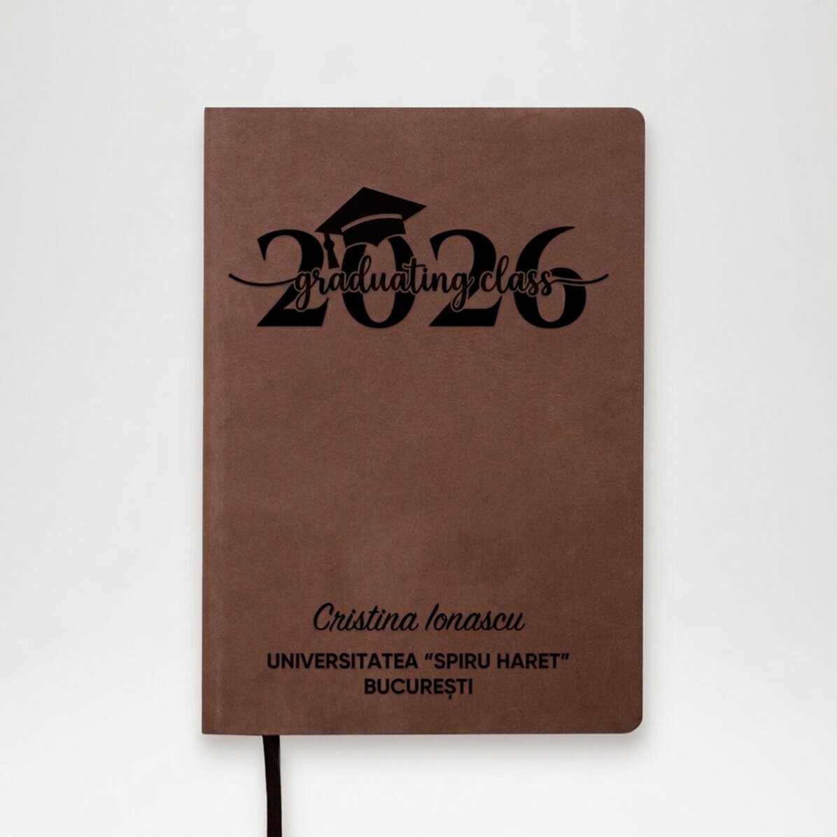 Agenda in pelle personalizzata con scritta - Laurea
