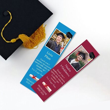 Segnalibro personalizzato con foto e messaggio - Laurea