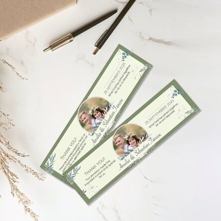 Segnalibro personalizzato con foto e messaggio
