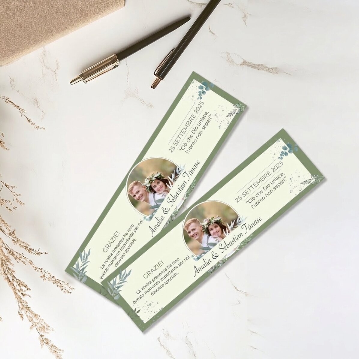 Segnalibro personalizzato con foto e messaggio