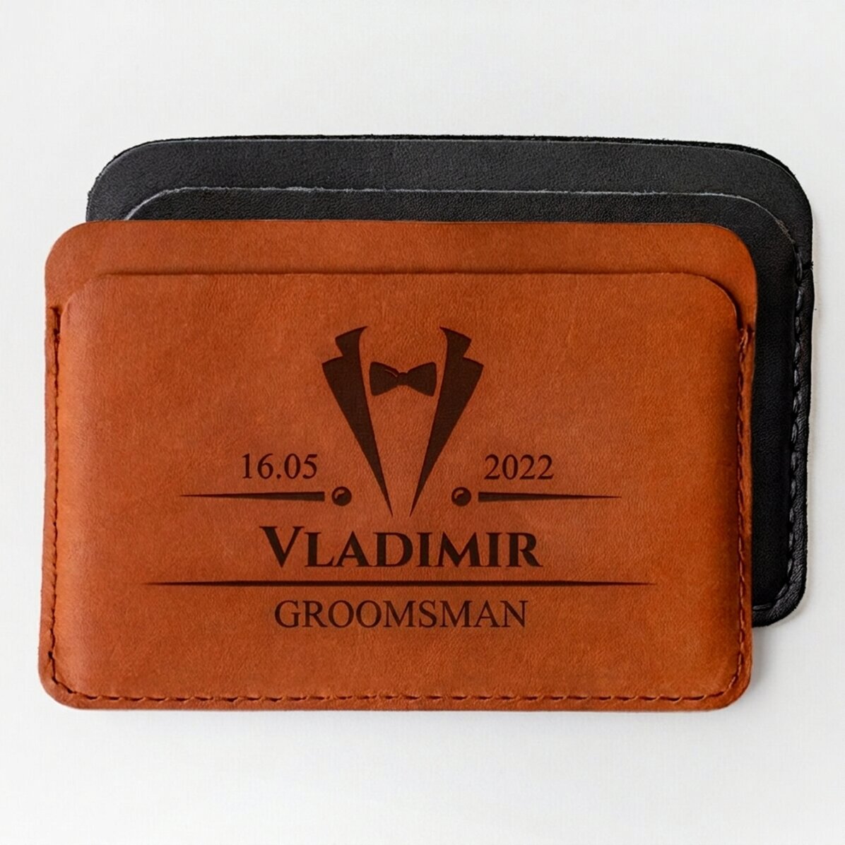 Portafoglio in pelle personalizzato con scritta - Elegante