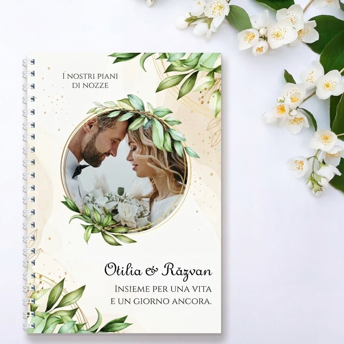 Quaderno personalizzato con una foto e un testo - Organizzazione matrimoni