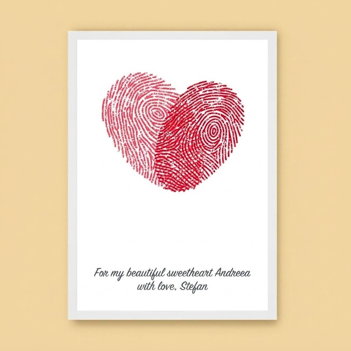 Quadro personalizzato a forma di cuore