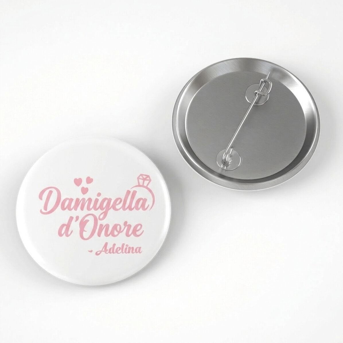 Spilla personalizzata con scritta per le damigelle d