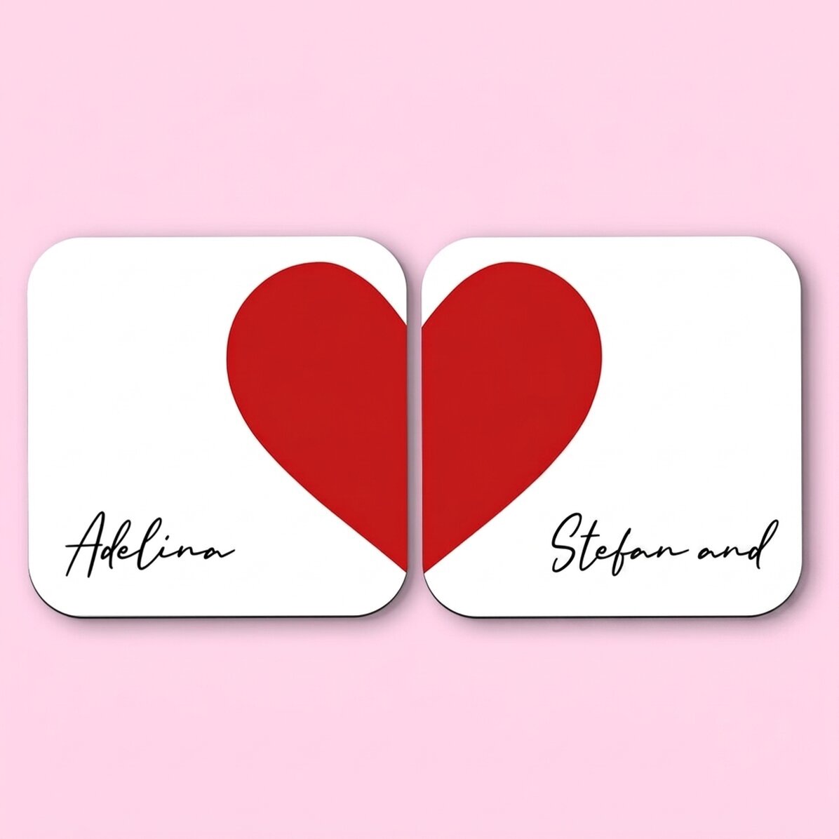 Set di 2 posacenere personalizzati con scritta - Heart