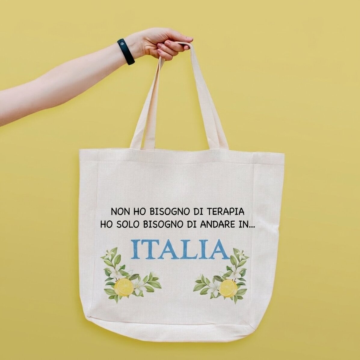 Borsa da spiaggia personalizzata con scritta - Italia