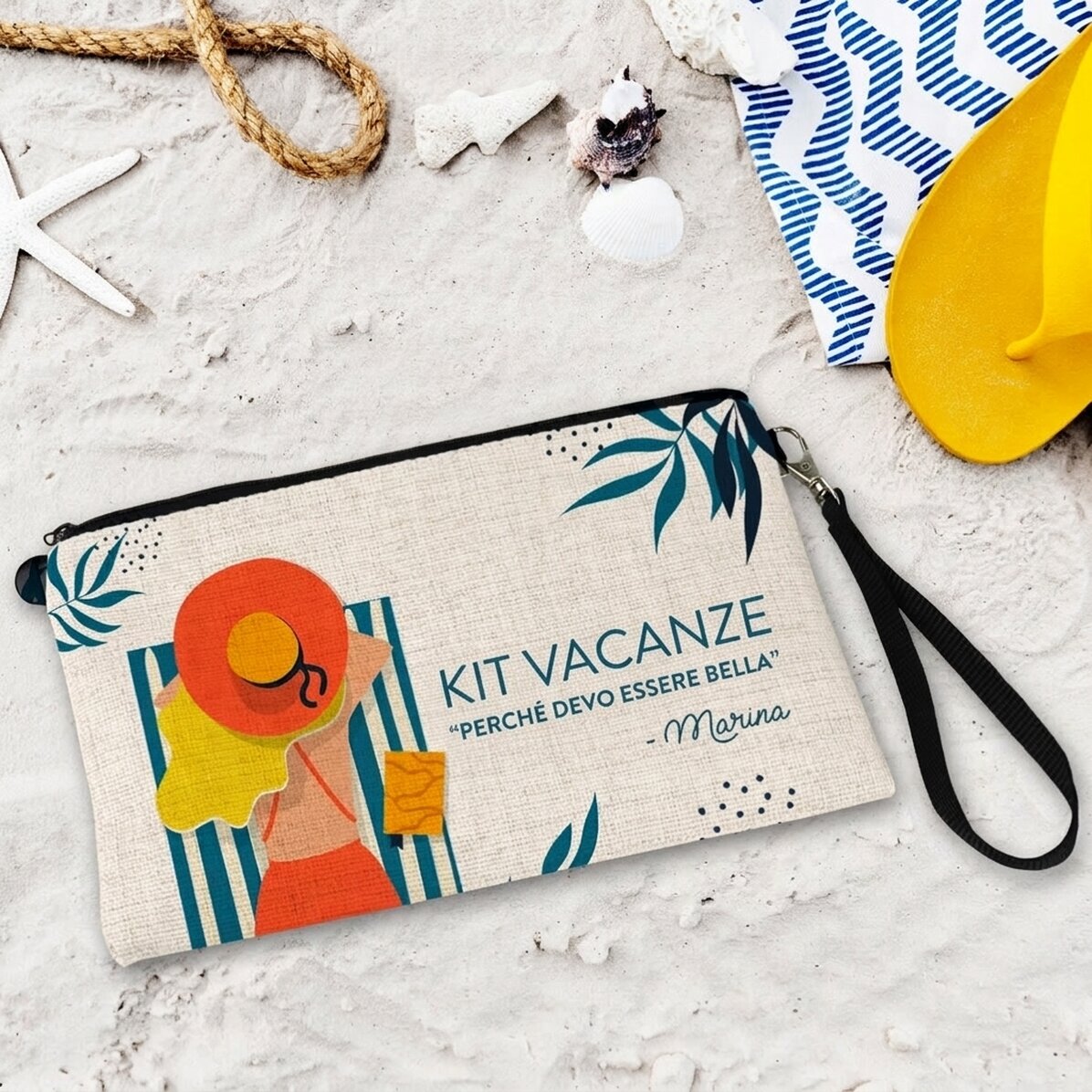 Kit trucco personalizzato con scritta - Kit da vacanza