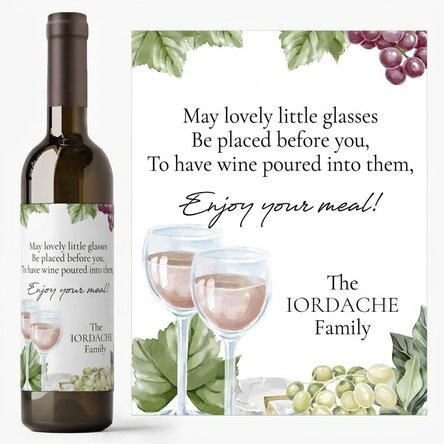 Vino personalizzato con scritta - Buon appetito!