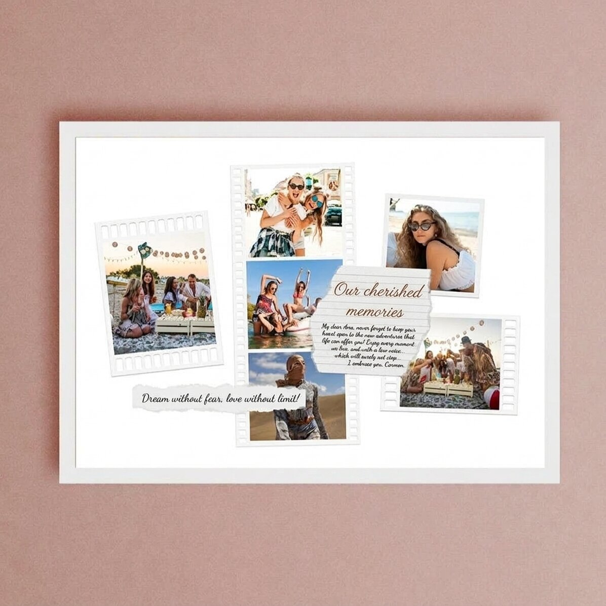 Quadro paesaggistico personalizzato con foto e testo - Foto su pellicola