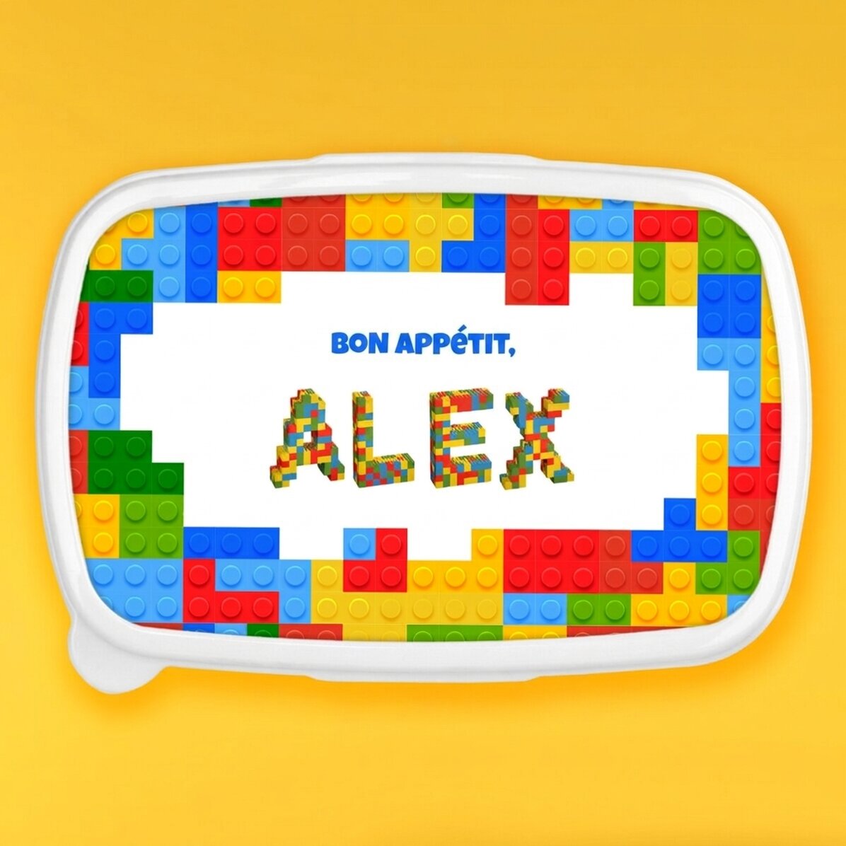 Contenitore per il pranzo, contenitore personalizzato con nome - Lego
