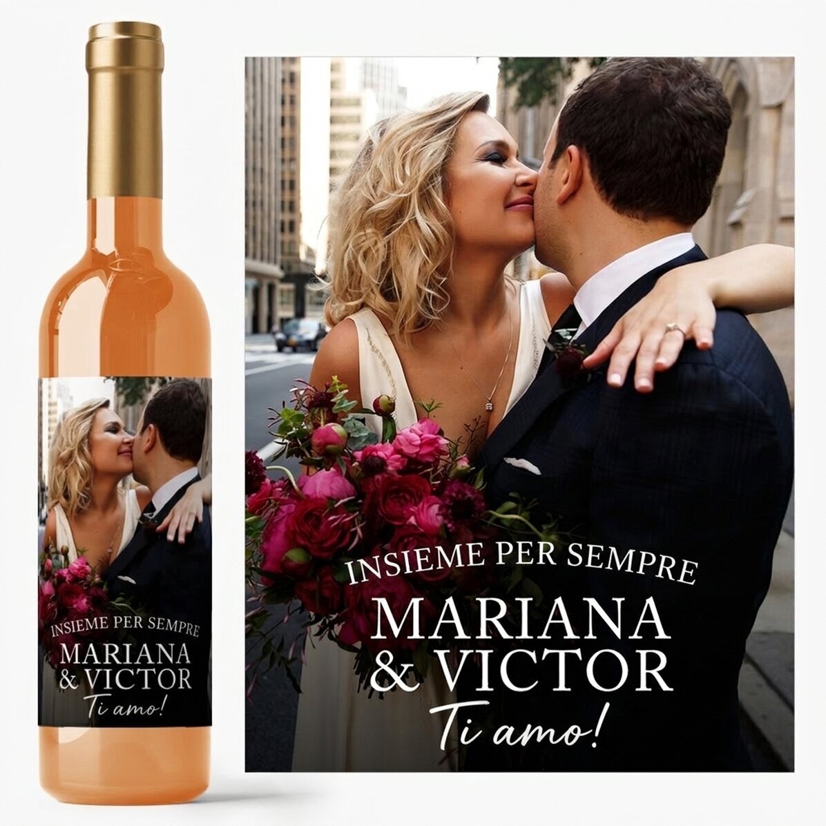 Vino personalizzato con testo e foto - Momenti preziosi