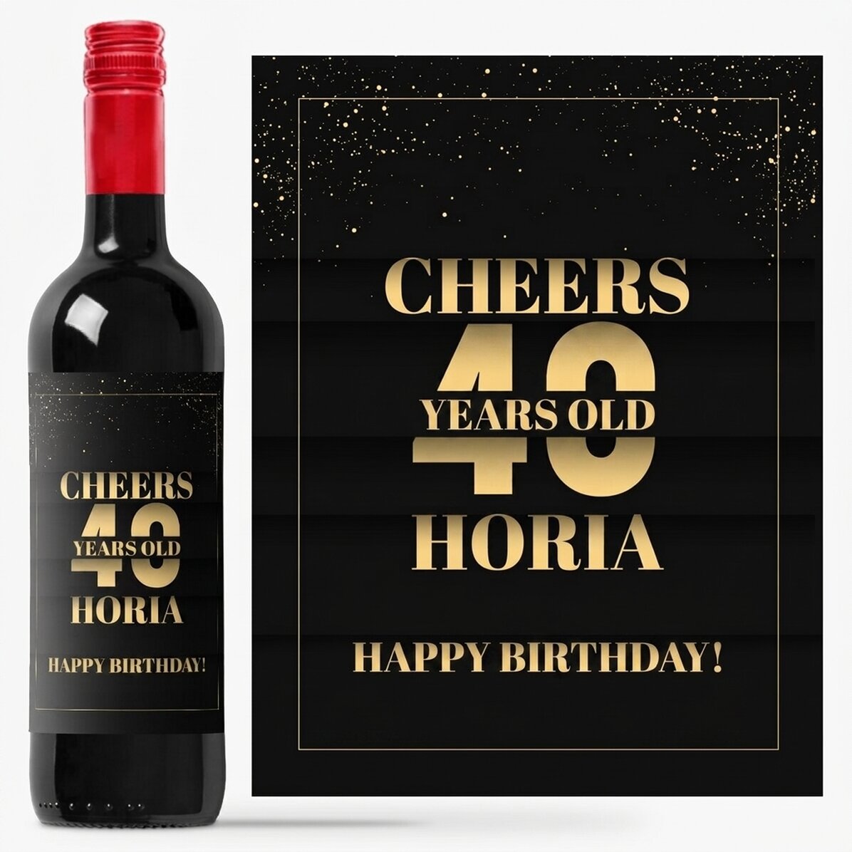 Vino personalizzato con dedica di compleanno - Cheers to you