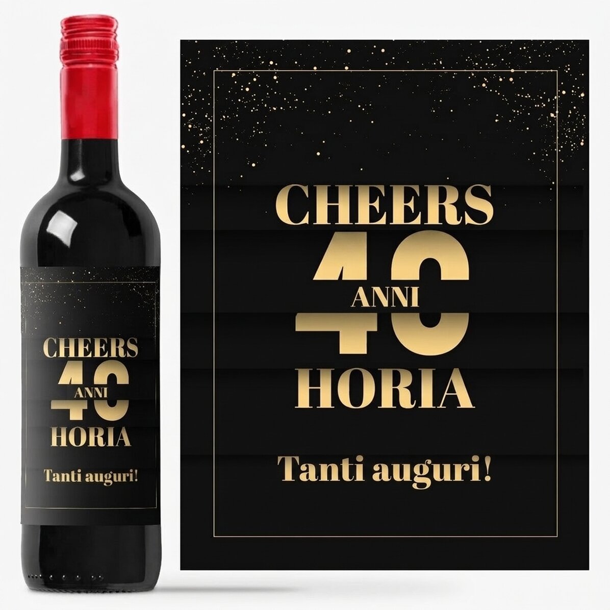Vino personalizzato con dedica di compleanno - Cheers to you