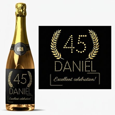 Spumante personalizzato con dedica per il compleanno - Gold