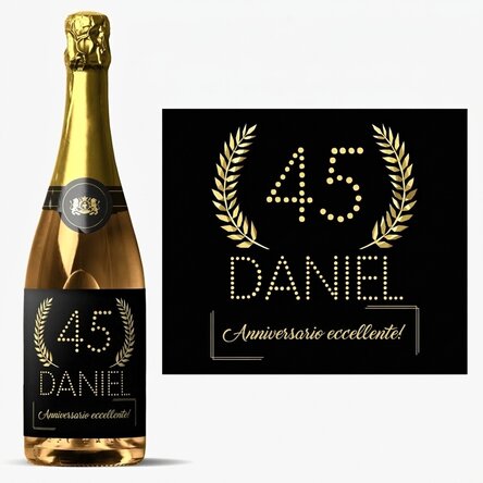 Spumante personalizzato con dedica per il compleanno - Gold