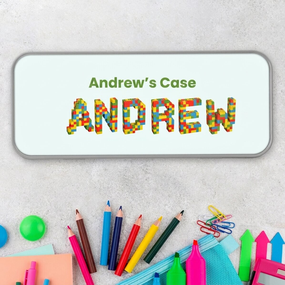 Astuccio personalizzato con scritta - Lego
