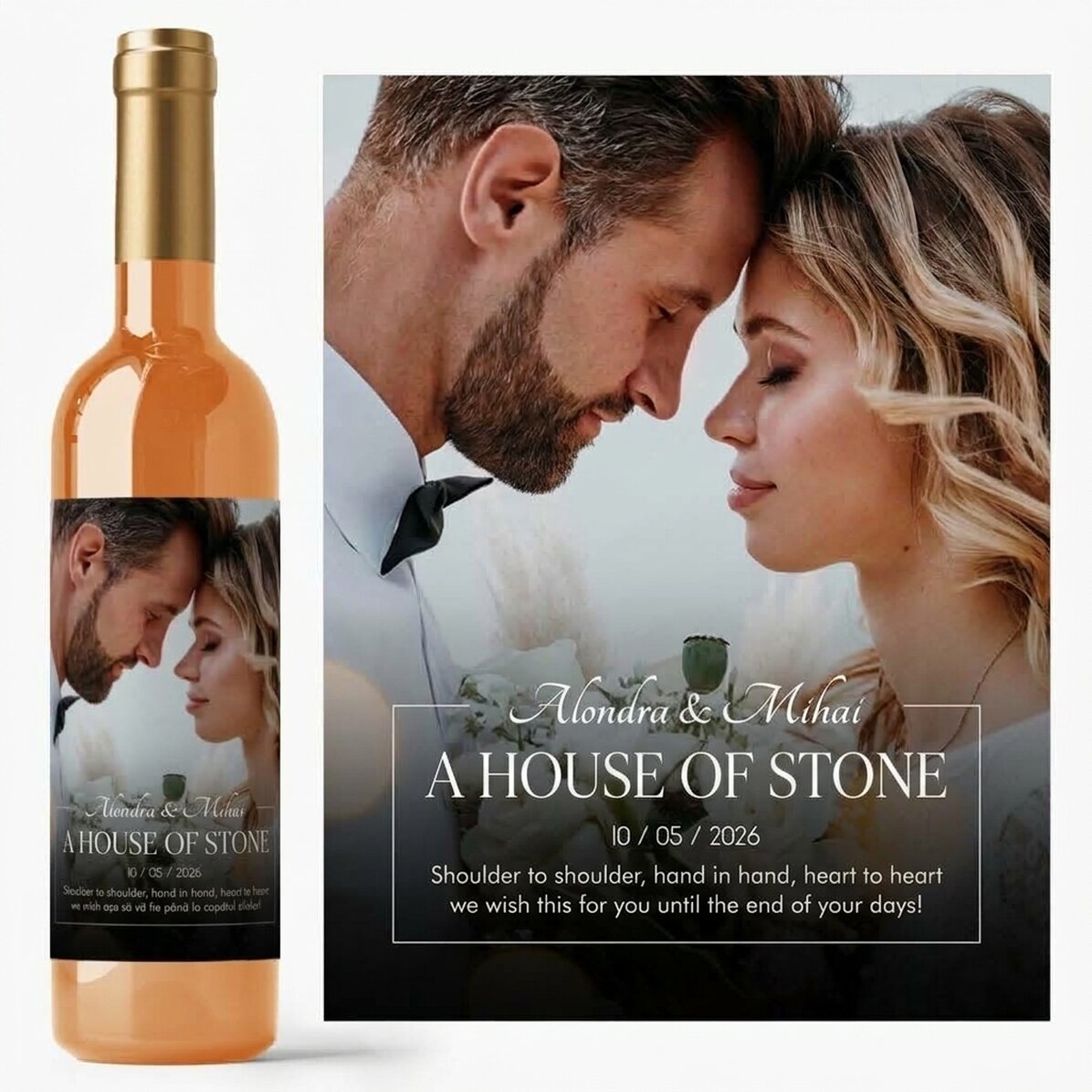 Vino personalizzato con messaggio e foto - Noi